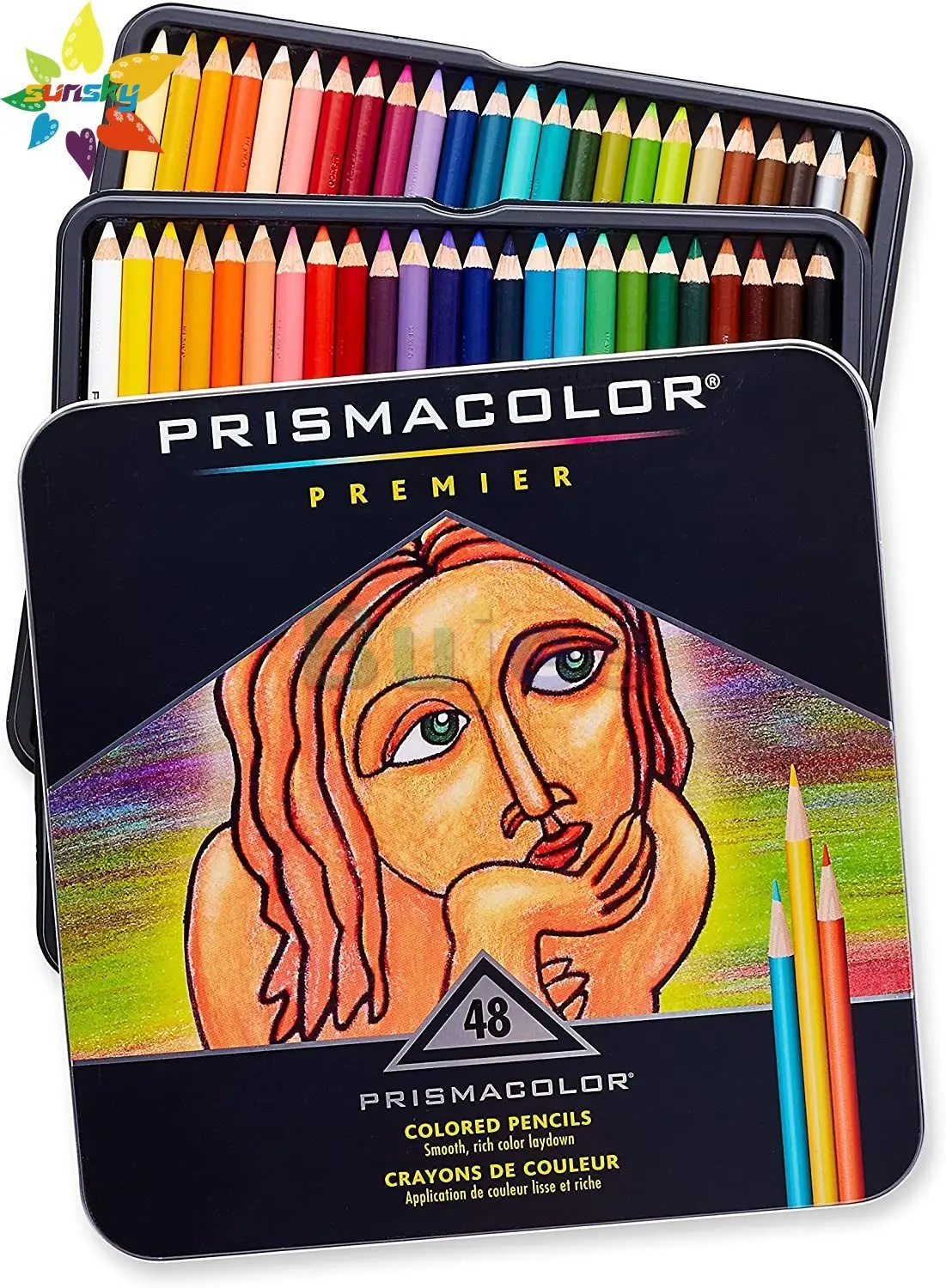 Призма Цвет Premier Цветные карандаши мягкий сердечник 72 непревзойденным качеством