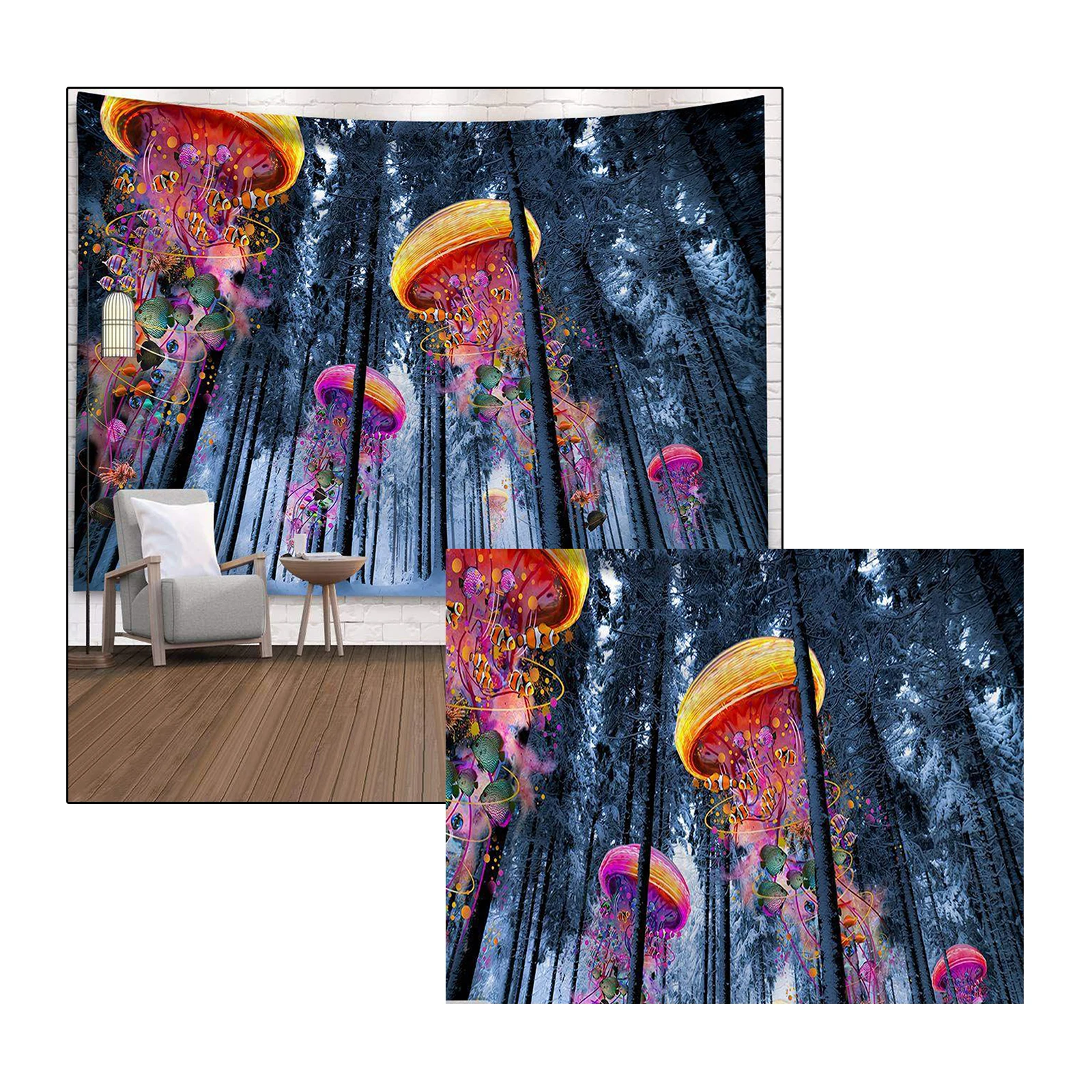 

Beautiful Natural Forest Printed Large Wall Tapestry Cheap Hippie Wall Hanging Bohemian Wall Tapestries Mandala Wall Art Decor