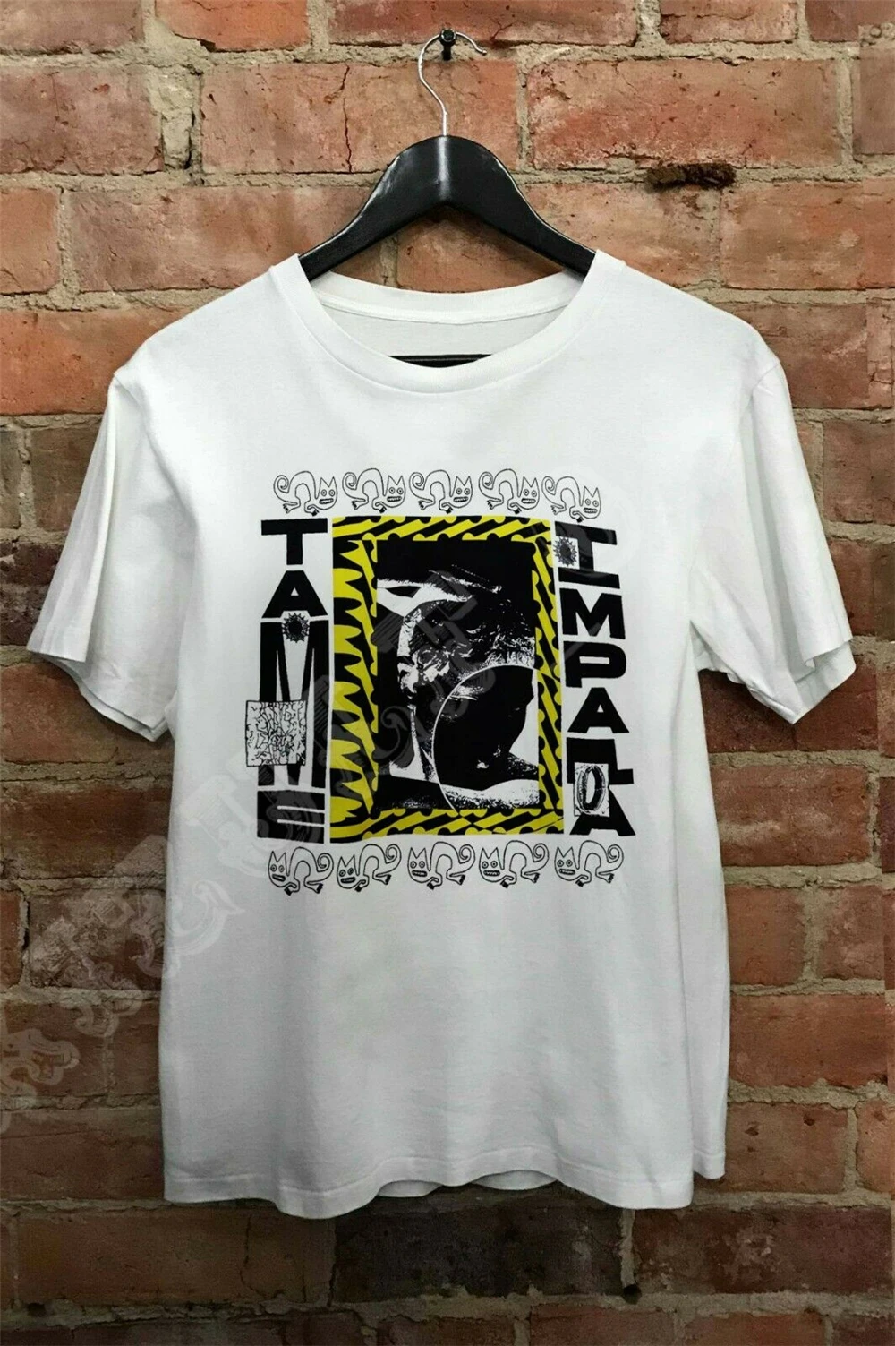 Футболка с надписью Vtg Tame Impala Collaboration With Brain Deads хит продаж размер S-2Xl свободная