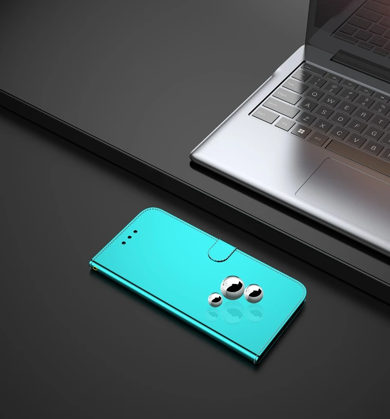 Роскошный кожаный зеркальный Чехол книжка для Huawei P30 Lite Pro Honor 10 8S Nova 4E Y5 Y6 2019 P Smart