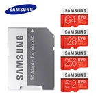 SAMSUNG карта памяти Micro SD, класс 10, 512 гб, 256 гб