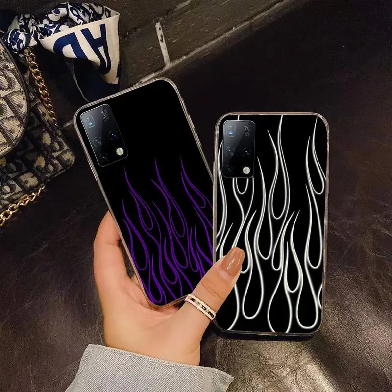 

Colorful Flame Paint Phone Case For Samsung S4 S5 S6 S7 Edge S8 S9 S10 Plus S20 Lite Fe Note20 Ultra A71 A21S Cover Fundas Coque