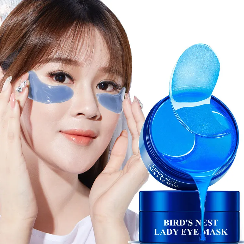 

80g bird's nest collagen eye mask 60pcs eye pads Dark Circles sleep eye patch Eye Bag Eye care Gel Protein Sleep Patche Remover
