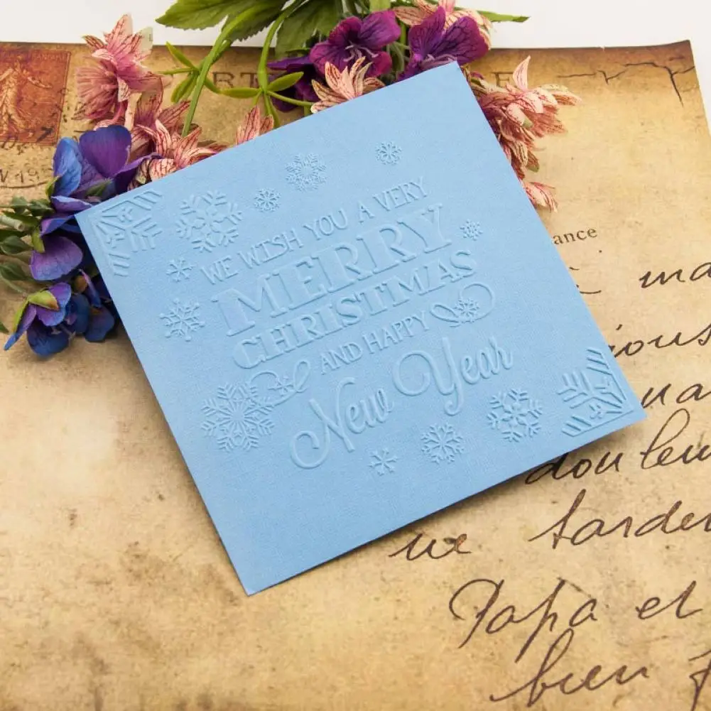 2022 New Merry Christmas Year Plastic Embossing Folder Template For Diy Scrapbooking Paper Card Making Decoration | Дом и сад