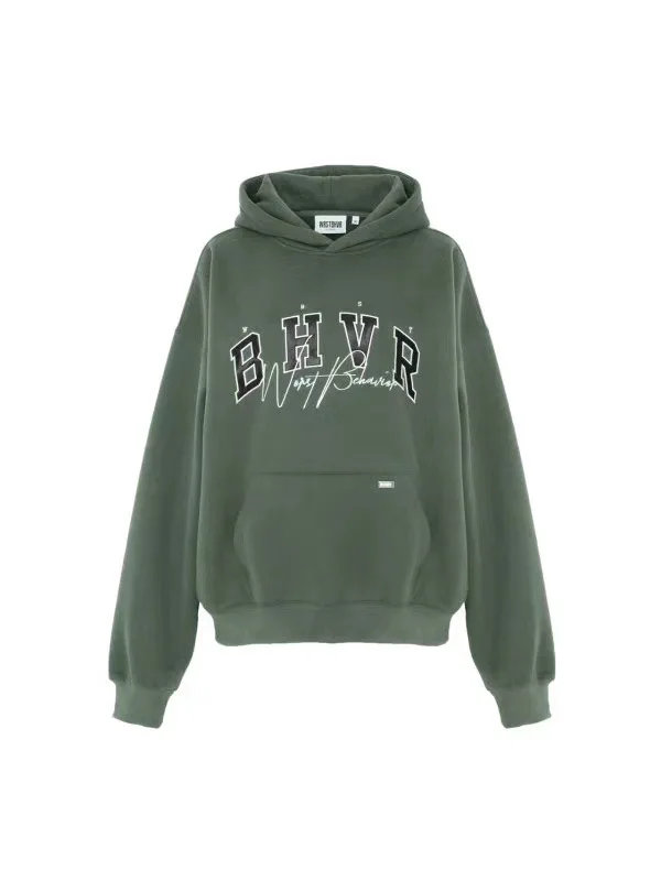 

Fashion Women's Hoodies Oversize Letter Printing Long Sleeve Sweatshirts Vintage Casual Big Pocket Loose Sweatshirt Sudadera