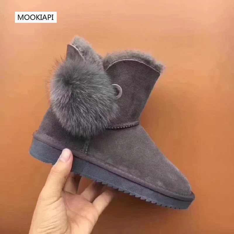 Новейшие зимние сапоги высокого качества в Европе 2019 году настоящая овчина 100%