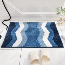 Quality Striped Pattern Anti-Slip Bath Mats 1pcs Soft Hallway Bathroom Mat Home Polyester Floor Carpet Toilet Rug Doormat Mat Quality Striped Pattern Anti-Slip Bath Mats 1pcs Soft Hallway Bathroom Mat Home Polyester Floor Carpet Toilet Rug Doormat Mat