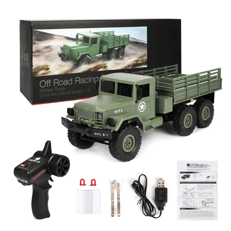 FY004A 1/16 2,4G 6WD Rc автомобиль пропорциональный Управление армии США военный грузовик RTR модель игрушки - Цвет: Green