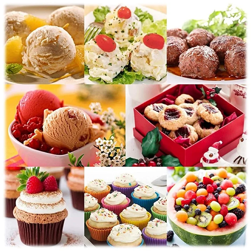 Набор совок для горячего мороженого печенья из нержавеющей стали с пусковым