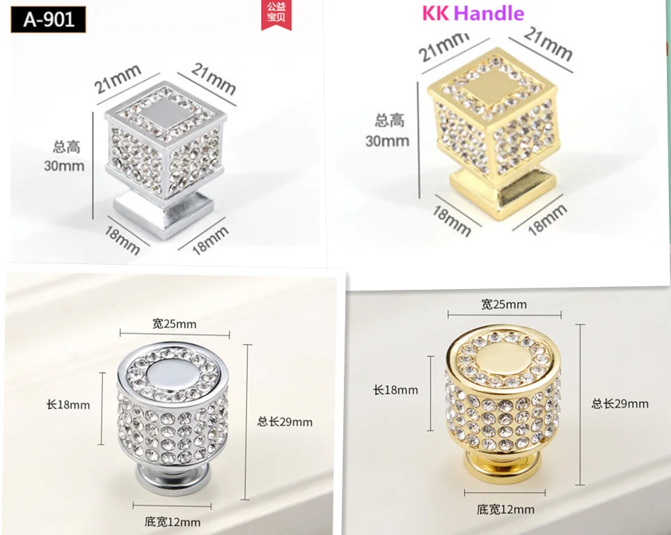 Новинка круглые латунные ручки и для дверей шкафа 24K Настоящее золото чешский