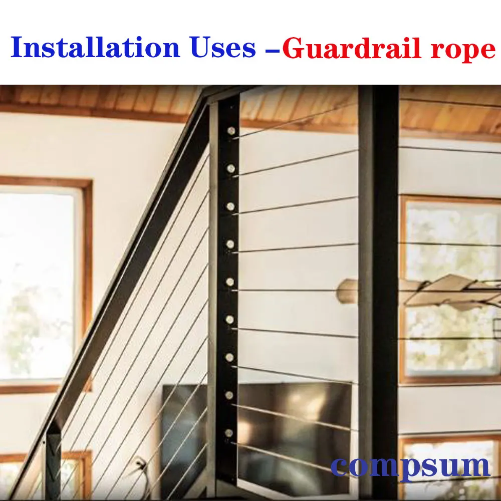 

T304 1X19 304 Stainless Steel Wire Rope cable rails hand rails and sailboat stay cables 1/8