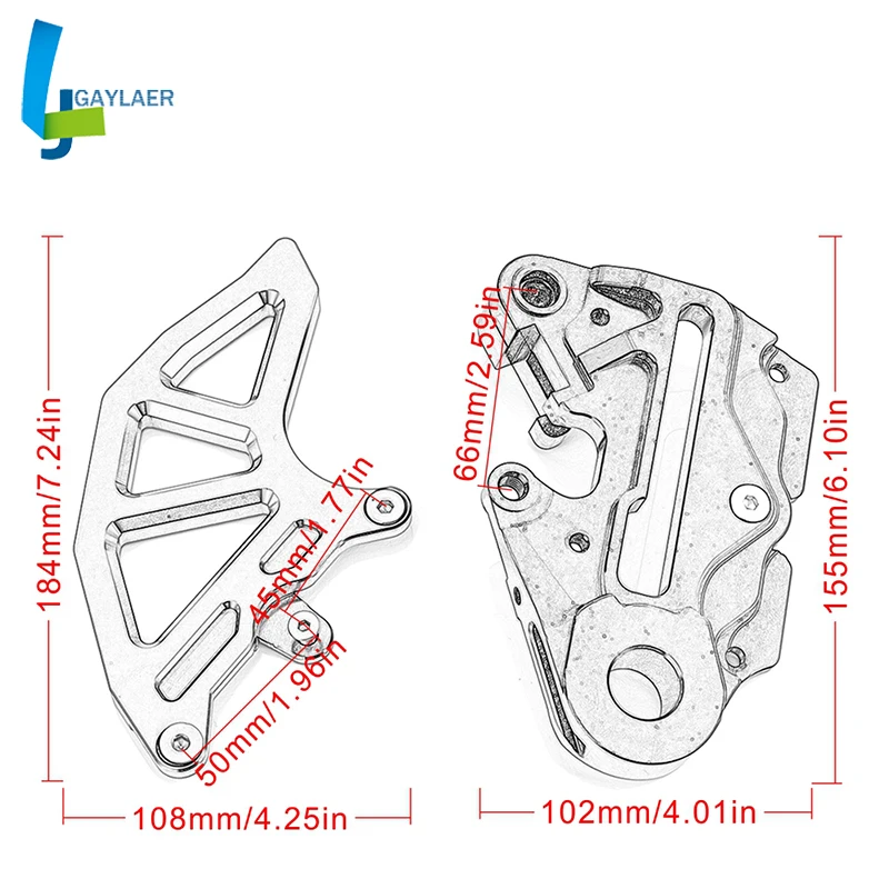 

Rear Brake Disc Caliper Guard Cover Protector Support for Husqvarna FC250 350 FC450HQ TE310i TX300 TE TC250 FX450 FE250HQ