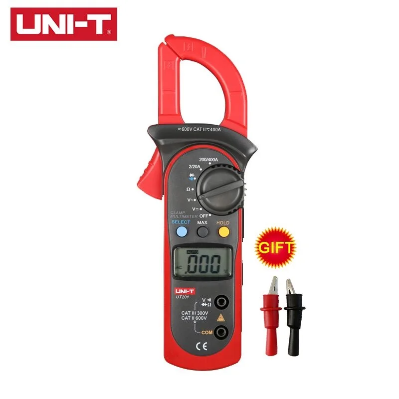 UT201 UNI-T UT201 UT202 UT202A UT203 UT204 UT204A цифровые клещи Вольтметр переменного/постоянного тока измеритель переменного тока сопротивление мульти тестер - Цвет: UT201
