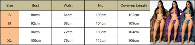 Женский купальник из 3 предметов комплект бикини с леопардовым принтом женское