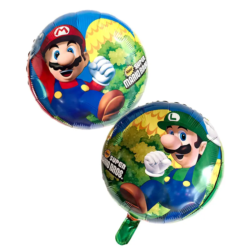 Многоцветный 5 шт. воздушные шары Super Mario Bros на день рождения Luigi Mario Bros гелиевый воздушный шар Globos детский подарок на день рождения украшения - Цвет: Многоцветный