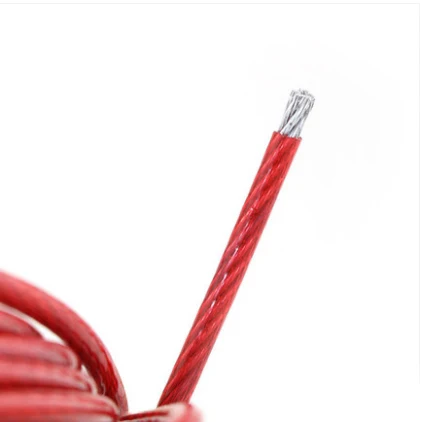 Стальной трос с покрытием из ПВХ 304 стальной внешний dia2 3 4 мм красный цвет