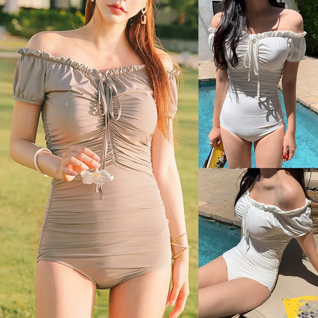 Женский слитный купальник в полоску CHAMSGEND купальный костюм с пуш-ап монокини