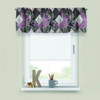 customized roman curtain short drapery half curtain floral dark soft fashion wave small window living room kitchen locker door