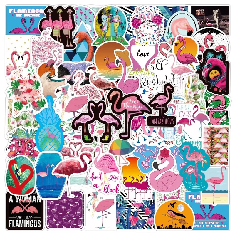 

10/50 PCS Flamingos Stickers Dream Animal Cute Anime Cartoon Sticker Toys for Children Gift Laptop Bike Stationery Water Bottle