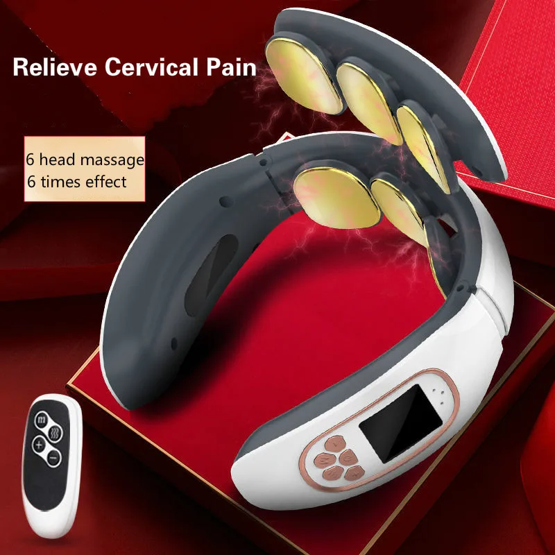 

6 Head Neck Massager Intelligent Wireless Cervical Massager Infrared Heating 360 Vibration Massage Health-Care Pain Relief