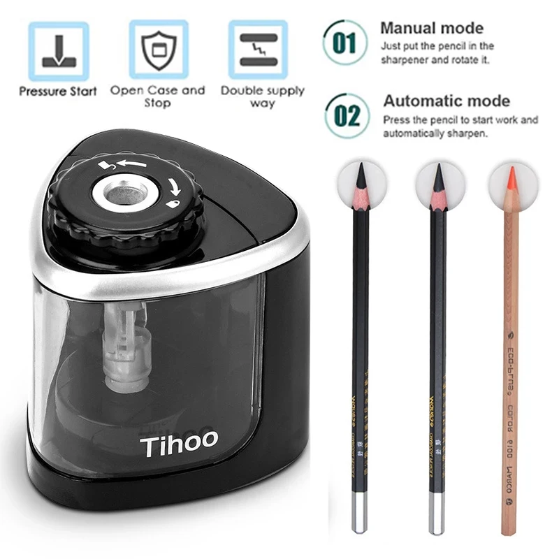Tenwin/Tihoo 8005 электрическая/ручная 2 в 1 точилка для карандашей и корректирующие