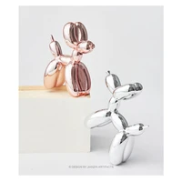cute small balloon dog statue resin crafts sculpture home decoration desktop ornaments gifts party accessories cake dessert
