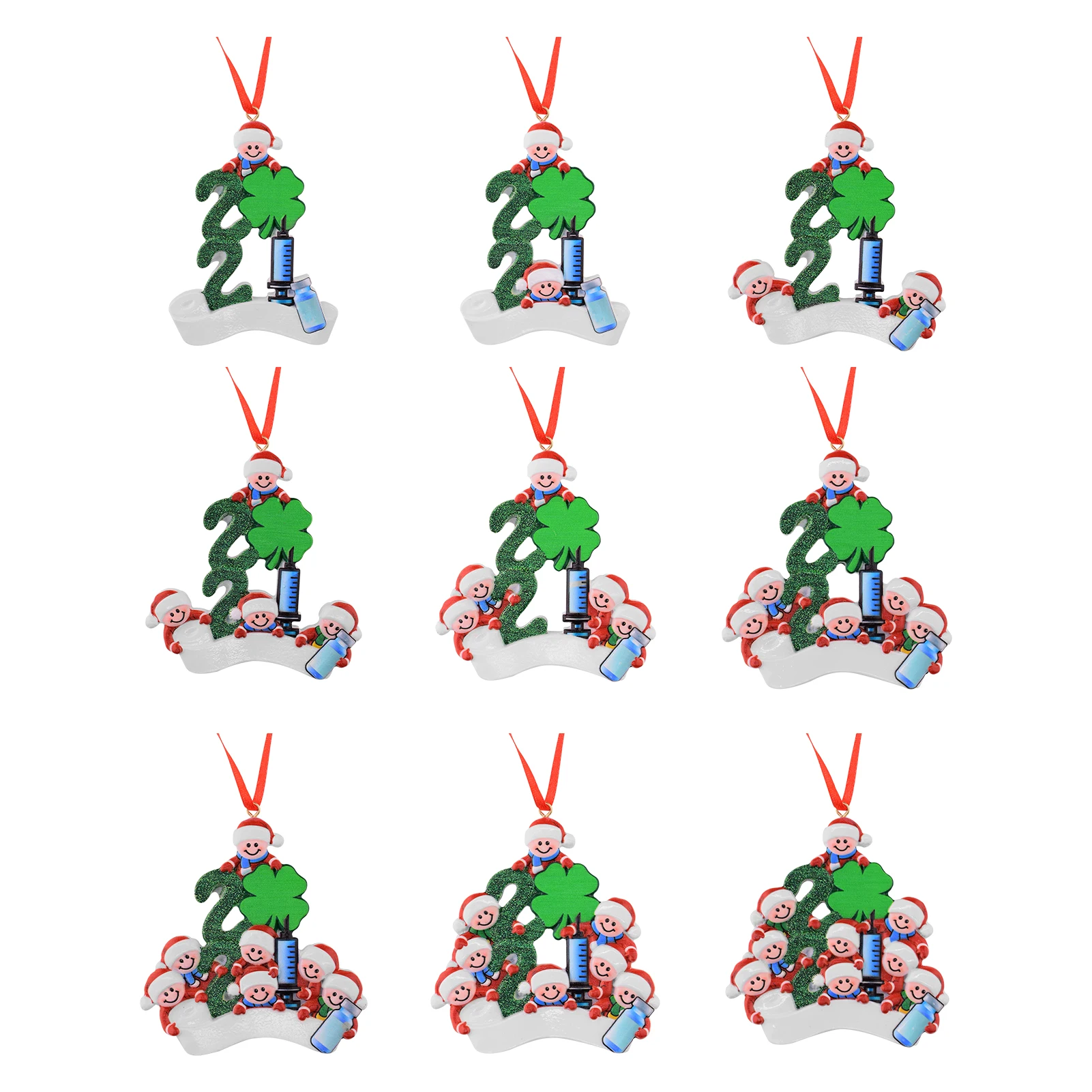 

Christmas Tree Pendant DIY Handwritten Blessing Ornaments 2021 Xmas Creative Door Shopwindow Wall Hanging Decorations