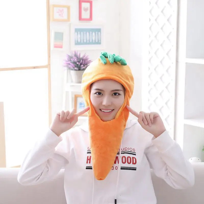 

Unique yellow carrot Hat funny cool things cute cartoon shppting accessories for kids birthday party photography props