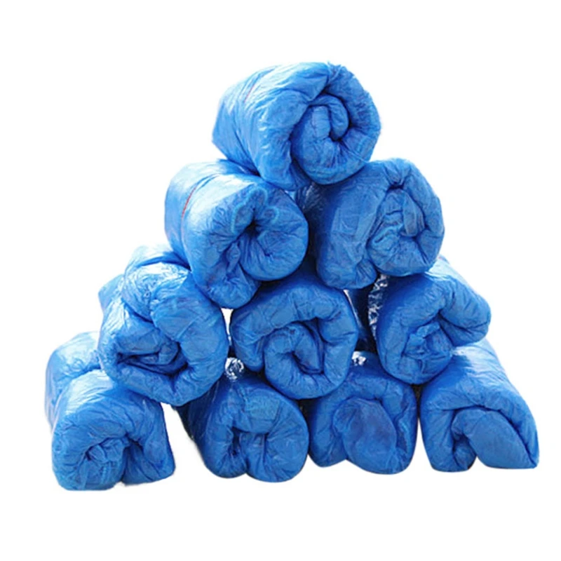 

100PCS Waterproof Boot Covers Plastic Disposable Shoe Covers Overshoes