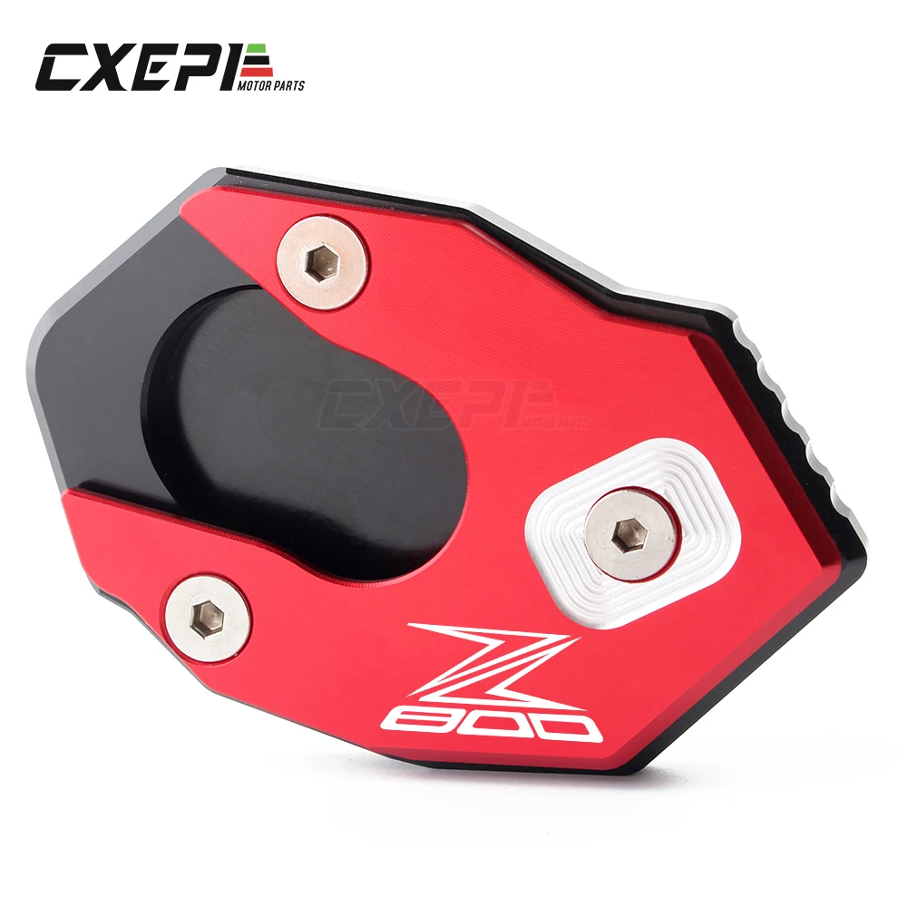 

LOGO Z800 For Kawasaki Z800 Z 800 2012-2016 2013 2014 2015 2016 CNC Aluminum Side Stand Enlarger Kickstand Extension Plate pad