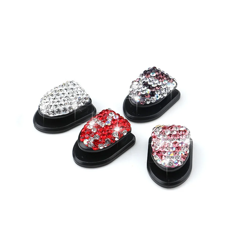 

1 Pair Crystal Rhinestone Car Hooks Seat Back Holder For Bag Purse Hangers Home Office Hooks Storage Car Styling Accessories