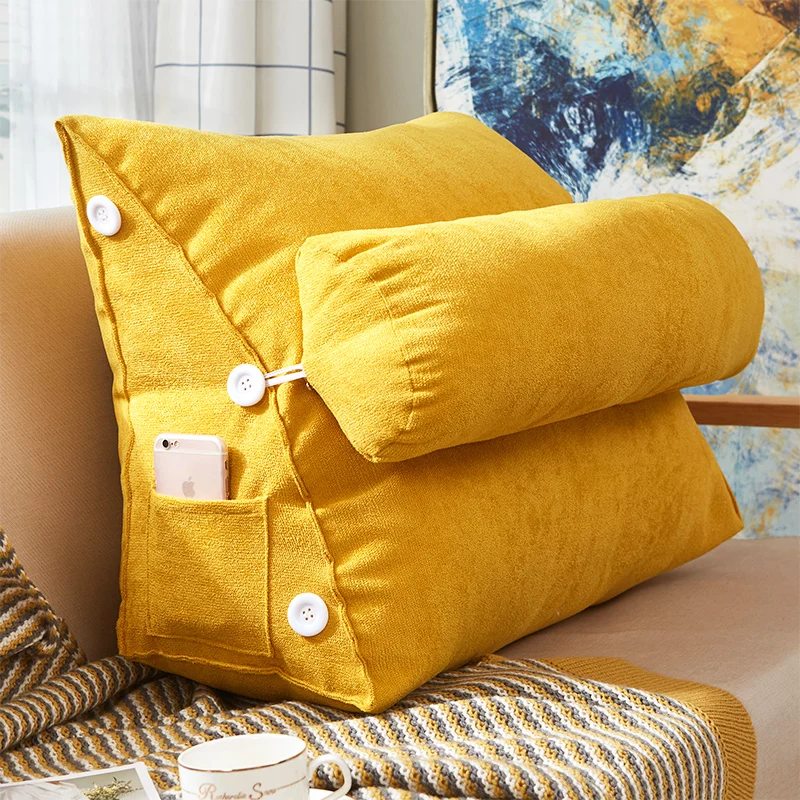 Nordic Household Triangle Sofa Cushion Korea Velvet Head Pillow Meditation Chair Pad Cloud Cuscini Divano Gift FK035 | Дом и сад