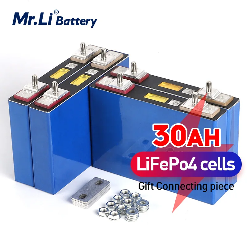 

Литий-железо-фосфатная аккумуляторная батарея Mr.Li 3,2 В, 30 Ач, LiFePO4, 30000 мАч, глубокие циклы для самостоятельной сборки, 12 В, 24 В, 36 В, 48 В, солнечна...