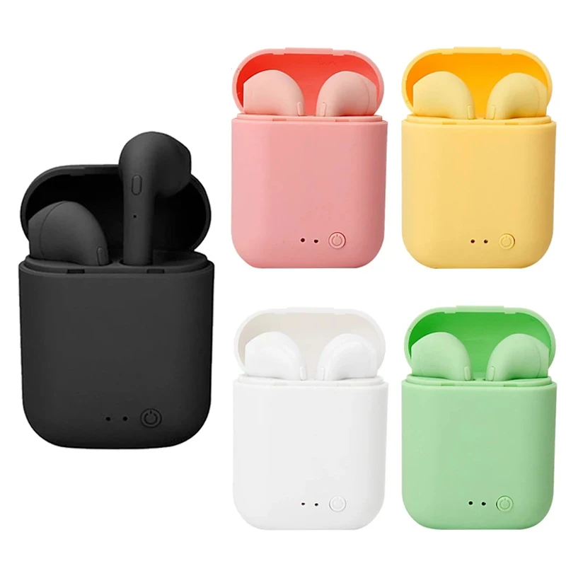 i7-mini tws Wireless Bluetooth Earphones Matte Earbuds With Charging Box in-ear Sports Waterproof For iPhone iOS Android | Электроника