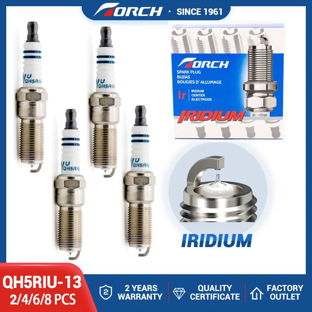China Original Iridium Candle TORCH Spark Plug QH5RIU-13 for VOLVO for CHEVROLET for FORD for MAZDA for OPEL for SUZUKI 4/6/8pcs