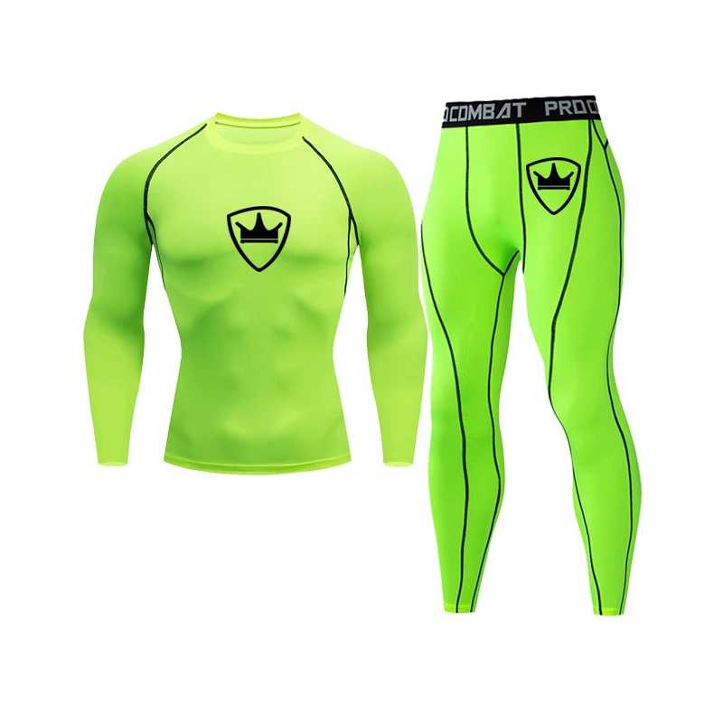 

Men's Gym Fitness Comprehensive Training Two Piece Cycling Running Jogging Easy Dry T-Shirt Outdoor Sports Compression Clothing