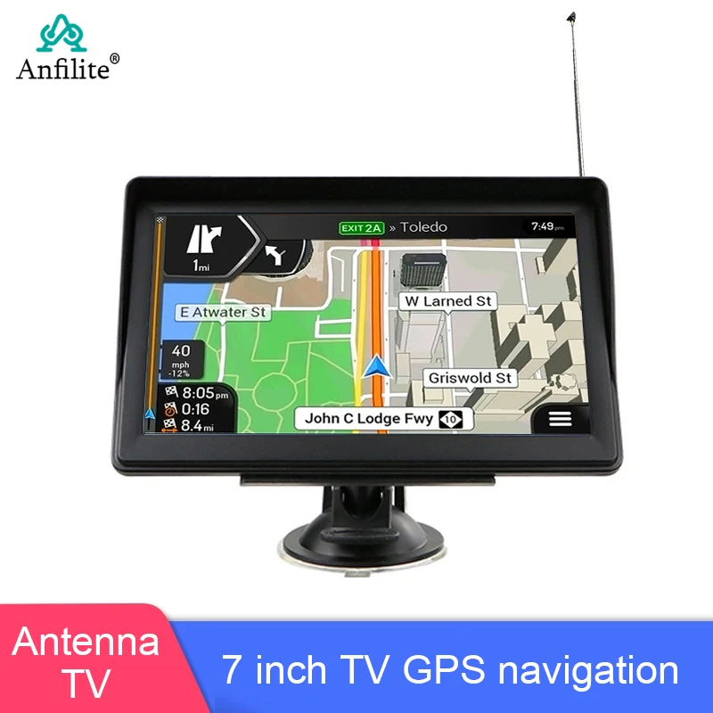 7-дюймовый сенсорный экран автомобильный ТВ GPS навигатор 256M + 8G wince для грузовика