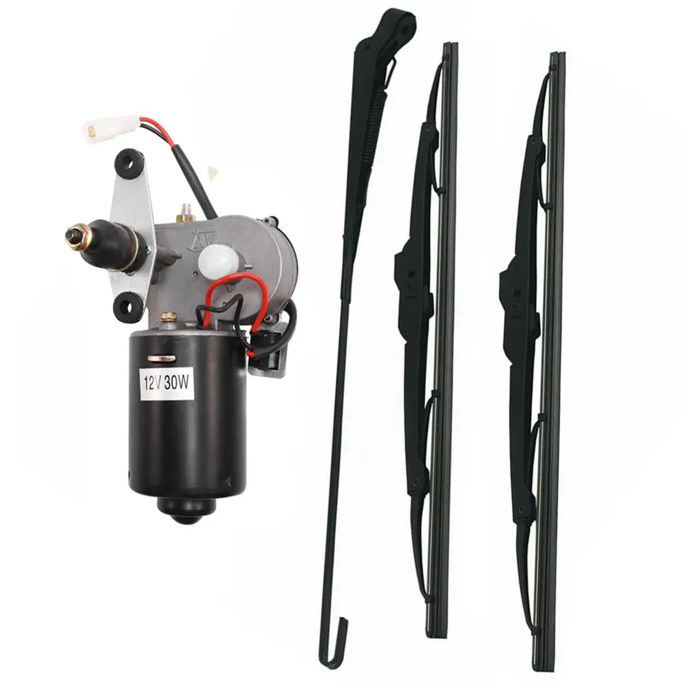 

4Pcs New1 Set DC12V 30W Universal UTV Electric Windshield Wiper Motor Kit Wiper Assembly For Polaris Ranger RZR 900 Honda