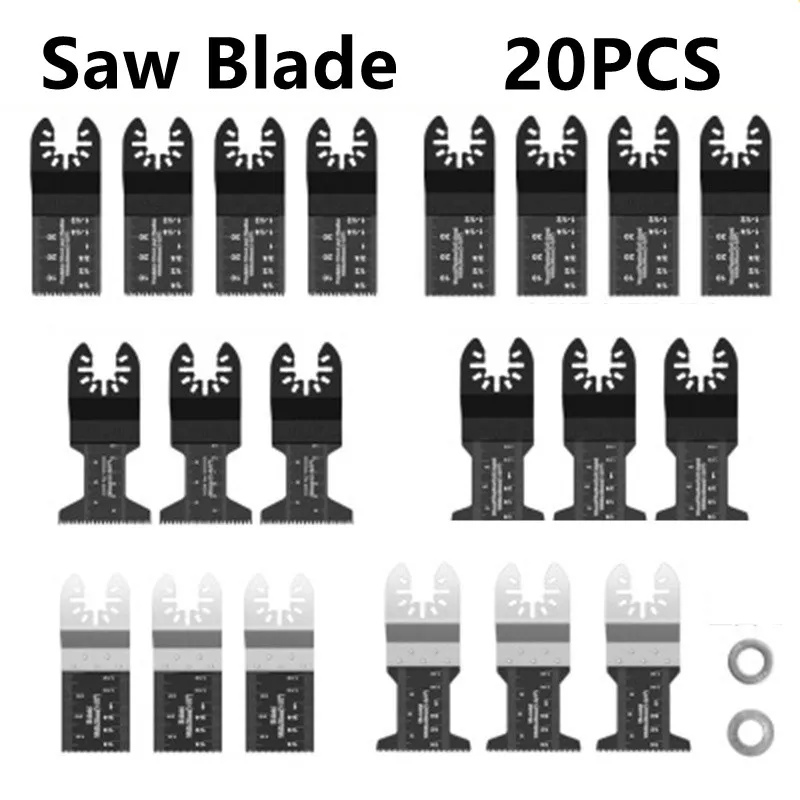 

20PCS Saw Blade Power Tool Drill Bit Accessories Woodworking Plastic Soft Metal Cutting And Grinding Straight Saw Blade