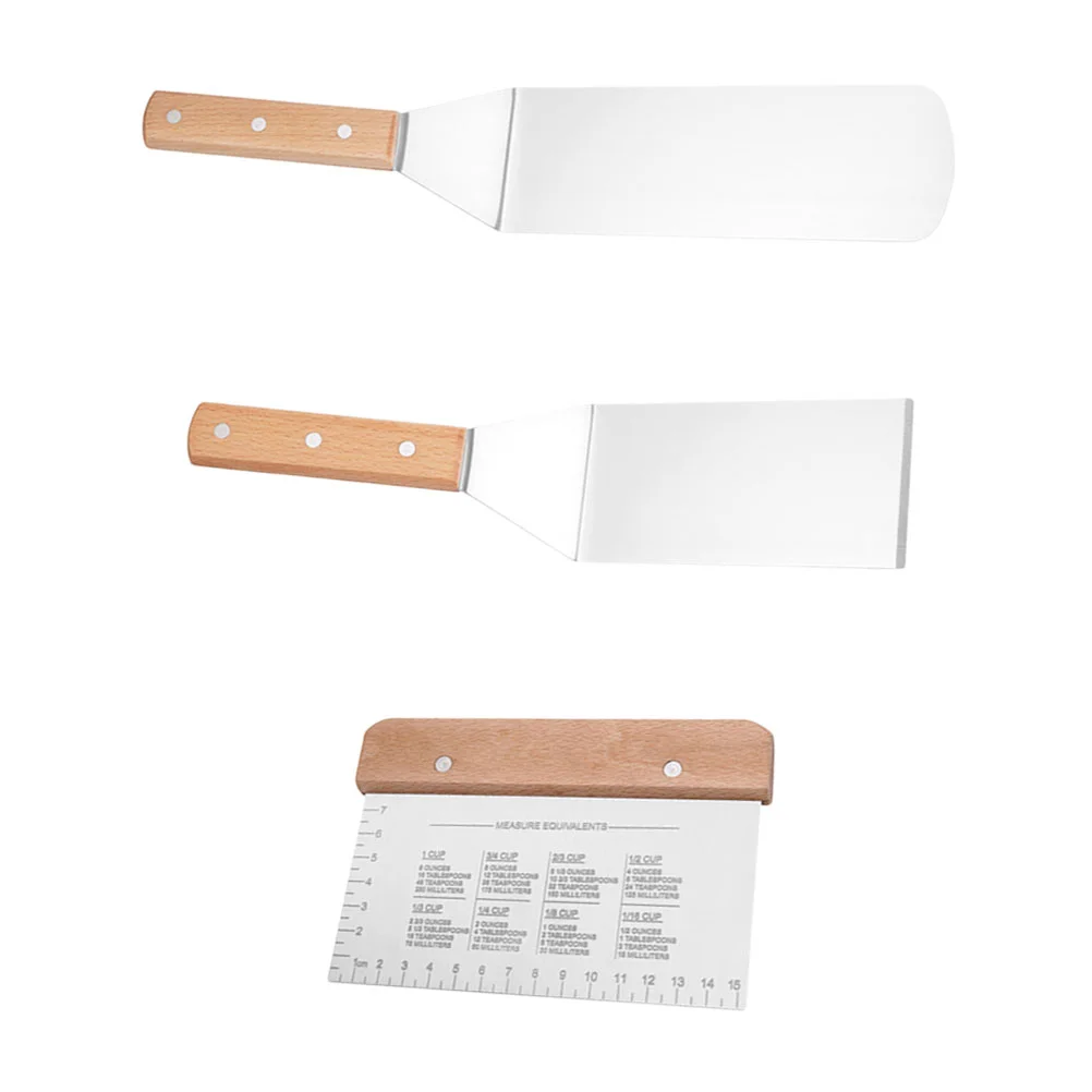 

3Pcs Creative Cooking Shovels Cake Cutter Steak Spatulas for Home (Silver)