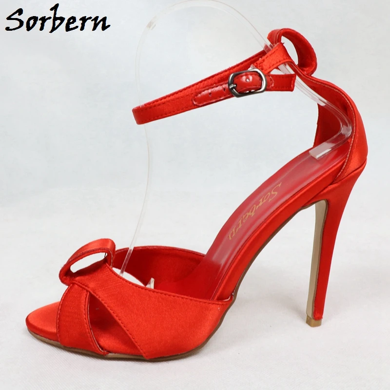 Женские босоножки на высоком каблуке шпильке с открытым носком и ремешком