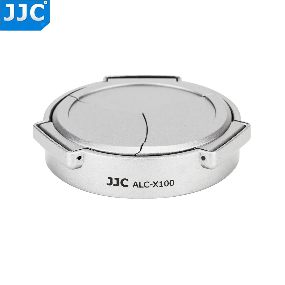 JJC Серебристая черная ABS самоудерживающаяся автоматическая крышка для объектива для камеры Fujifilm FINEPIX X100 X100S X100T X100F X70