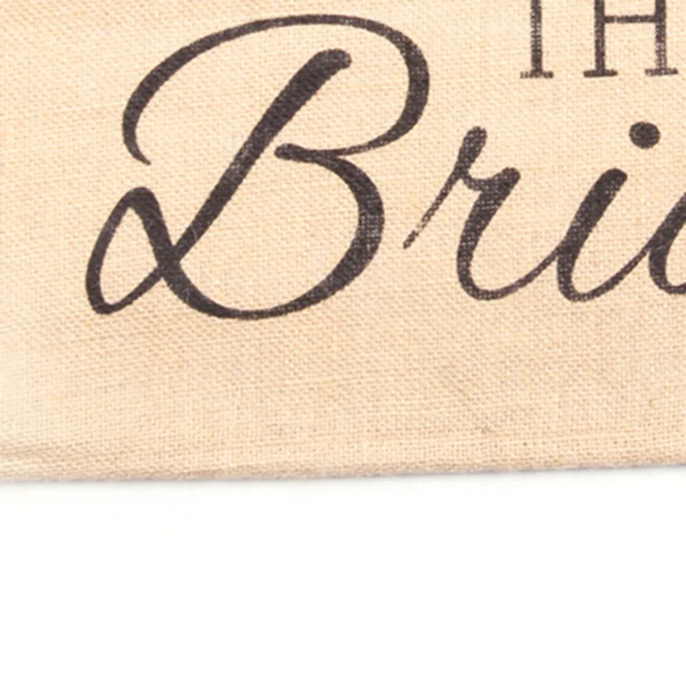 Льняные Висячие свадебные плакаты здесь приходит Невеста лозунг Флаг Свадебные