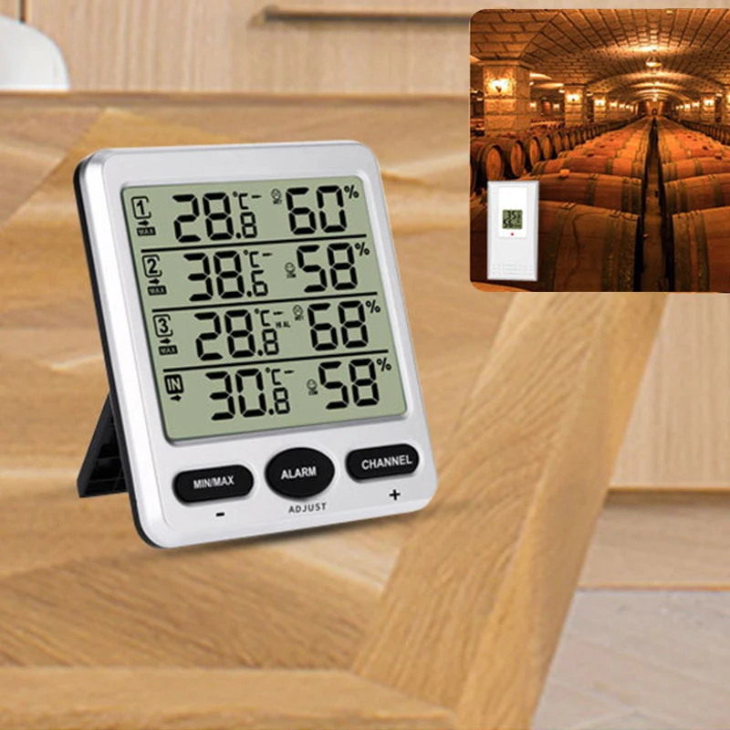 Hygrometer Thermometer Digital LCD Indoor Outdoor Wireless Sensor Temperature Humidity Monitor Remote Control | Инструменты