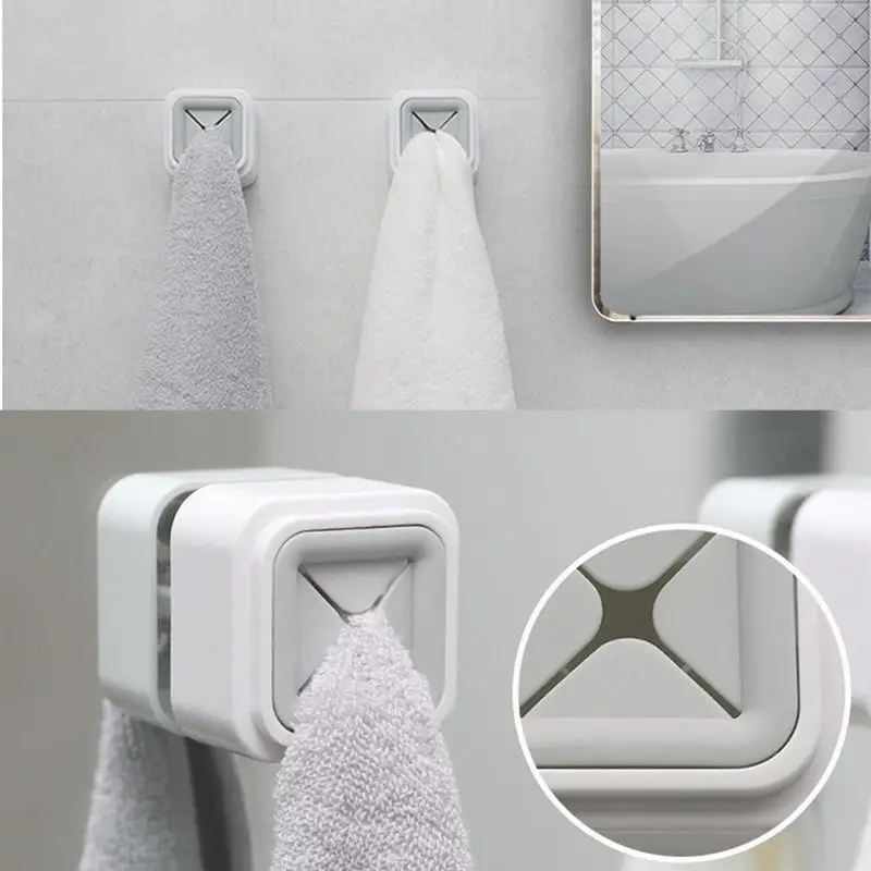 Крючок для полотенец Не оставляющий следов пластмассовый зажим из ПВХ хранения