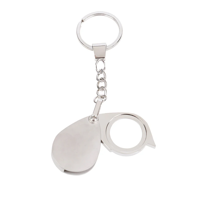 

Magnifying Glass Lens With Keychain Loupe Folding Pocket 10X 15X Magnifier Loupe