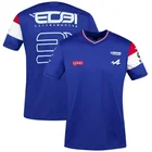 2021Alpine1 Испания F1 команда мотоспорта Алонсо гоночный автомобиль FansT-рубашка синяя черная дышащая футболка с коротким рукавом Новинка