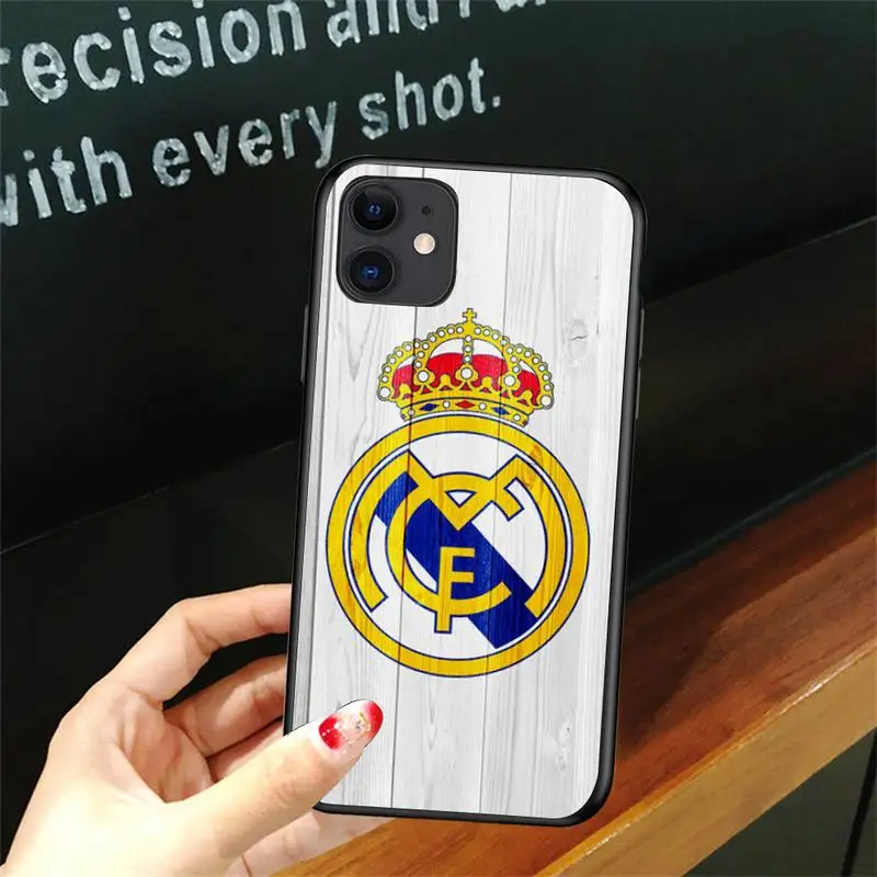 

Cover Real Madrid Club GreyGold Phone Case For Iphone 5 5S SE 6 6s 7 8 plus X Xr XS 11 12 Mini Pro Max Cover Fundas Coque