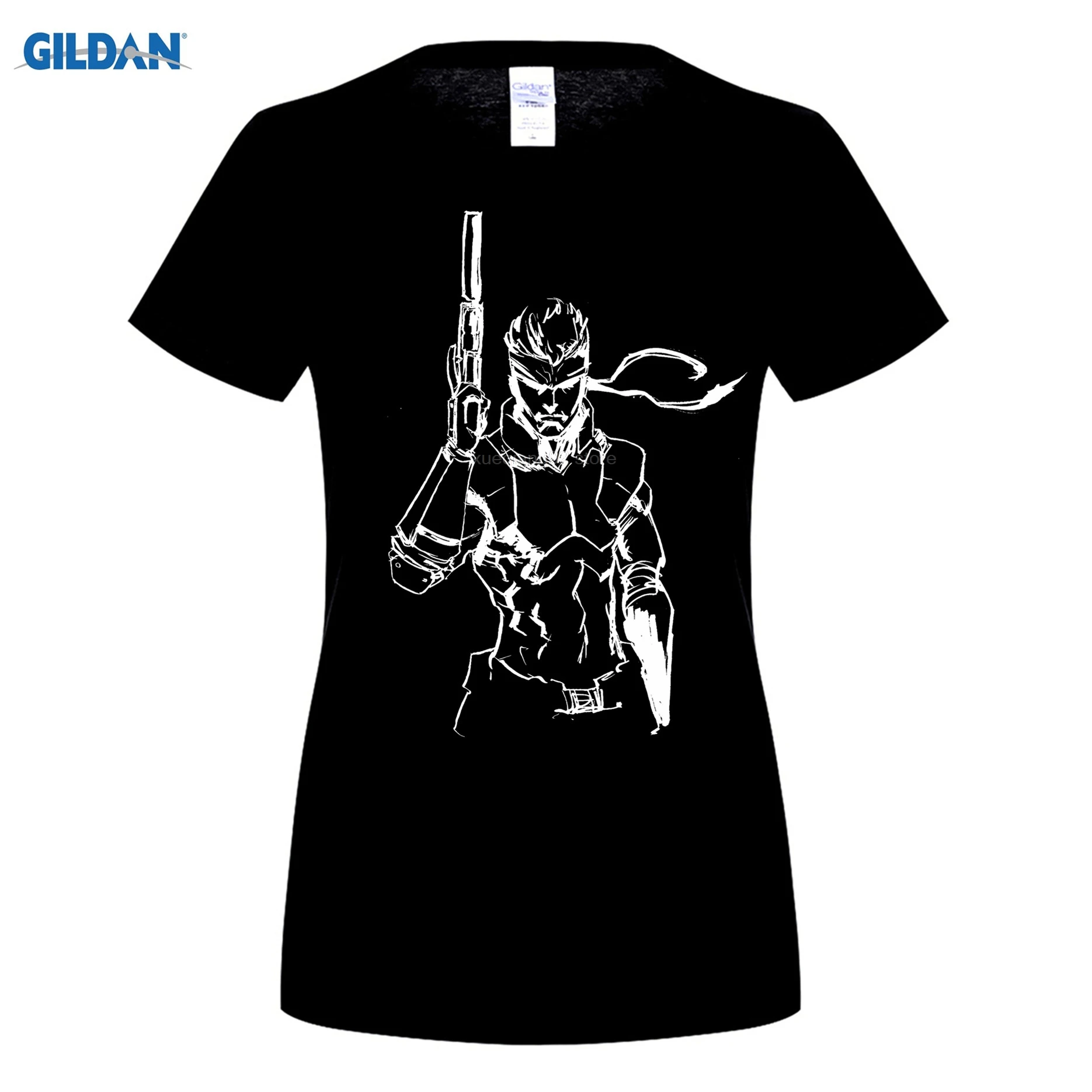 Новая Металлическая Шестерня твердая змея Черная Мужская футболка | одежда