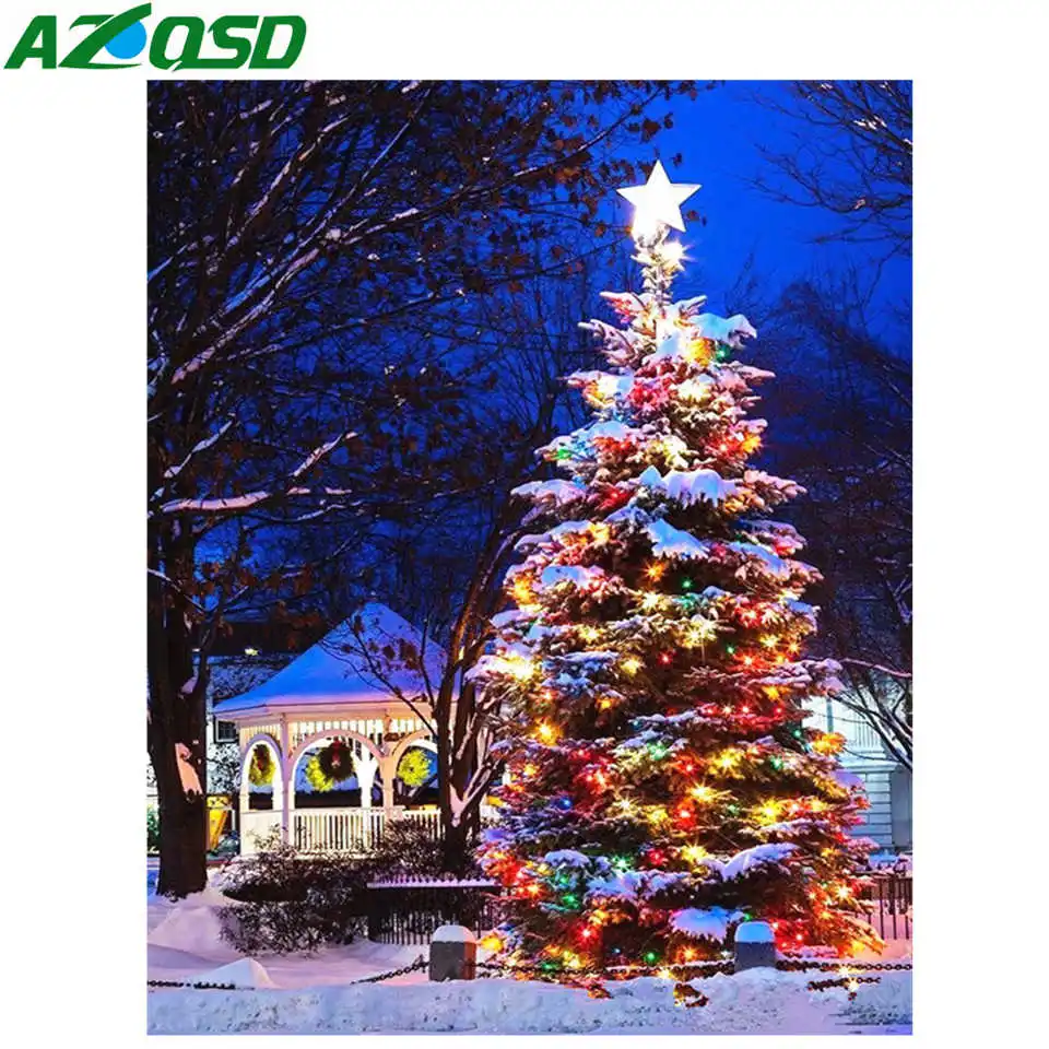 AZQSD Алмазная мозаика пейзаж вышивка крестиком 5d алмазная живопись Полная работа